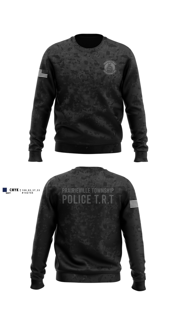 Crew Neck Sweatshirt, Prairieville Township police, Police, Teamtime, Team time, sublimation, custom sports apparel, team uniforms, spirit wear, spiritwear, sports uniforms, custom shirts, team store, custom team store, fundraiser sports, apparel fundraiser