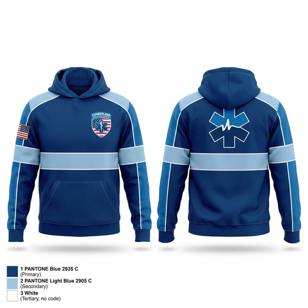 Hoodie, Cumberland Healthcare, EMS/EMT, Teamtime, Team time, sublimation, custom sports apparel, team uniforms, spirit wear, spiritwear, sports uniforms, custom shirts, team store, custom team store, fundraiser sports, apparel fundraiser