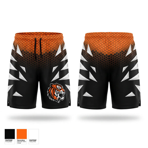 Athletic Shorts With Pockets, HERRIN TIGERS, Cross Country, Teamtime, Team time, sublimation, custom sports apparel, team uniforms, spirit wear, spiritwear, sports uniforms, custom shirts, team store, custom team store, fundraiser sports, apparel fundraiser