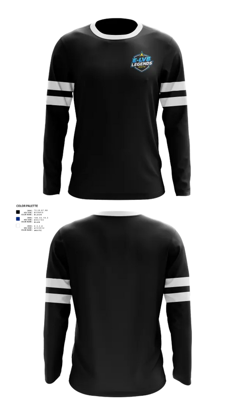 Long Sleeve Performance Shirt, E-LV8 Legends, Men's Volleyball, Teamtime, Team time, sublimation, custom sports apparel, team uniforms, spirit wear, spiritwear, sports uniforms, custom shirts, team store, custom team store, fundraiser sports, apparel fundraiser