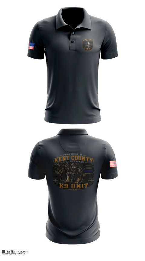 Short Sleeve Performance Polo, KCSO K9, Police, Teamtime, Team time, sublimation, custom sports apparel, team uniforms, spirit wear, spiritwear, sports uniforms, custom shirts, team store, custom team store, fundraiser sports, apparel fundraiser