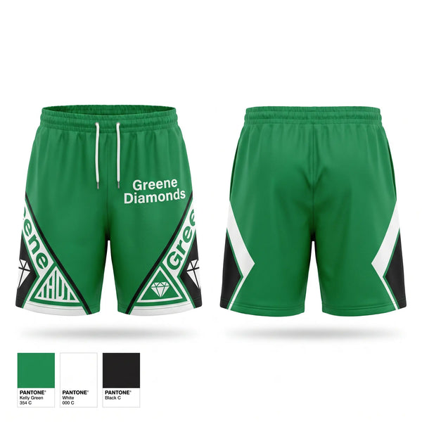 Athletic Shorts With Pockets, Greene Diamonds, Softball, Teamtime, Team time, sublimation, custom sports apparel, team uniforms, spirit wear, spiritwear, sports uniforms, custom shirts, team store, custom team store, fundraiser sports, apparel fundraiser
