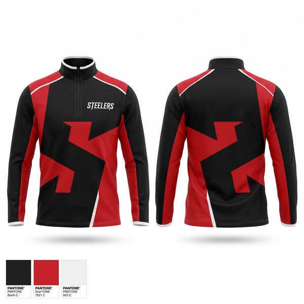 Quarter Zip Jacket, STEELERS, , Teamtime, Team time, sublimation, custom sports apparel, team uniforms, spirit wear, spiritwear, sports uniforms, custom shirts, team store, custom team store, fundraiser sports, apparel fundraiser