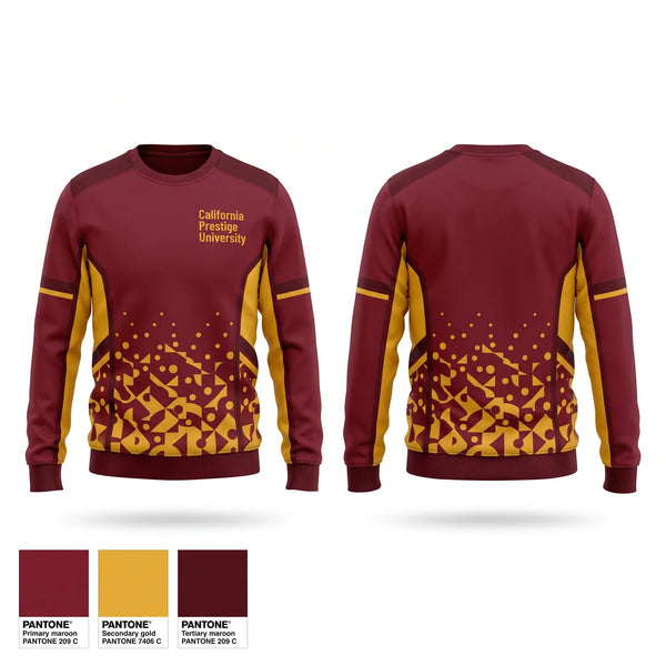 Crew Neck Sweatshirt, California Prestige University, Baseball, Teamtime, Team time, sublimation, custom sports apparel, team uniforms, spirit wear, spiritwear, sports uniforms, custom shirts, team store, custom team store, fundraiser sports, apparel fundraiser