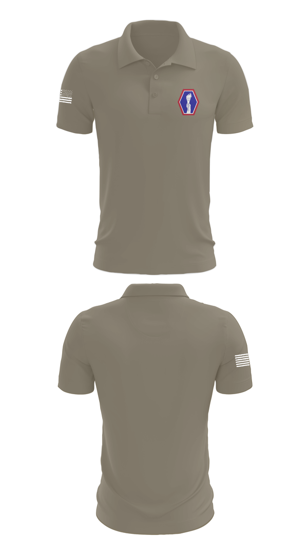 Short Sleeve Performance Polo, 100 Battalion 442 Infantry, Army, Teamtime, Team time, sublimation, custom sports apparel, team uniforms, spirit wear, spiritwear, sports uniforms, custom shirts, team store, custom team store, fundraiser sports, apparel fundraiser