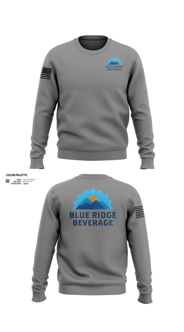 Crew Neck Sweatshirt, 10th Mountain DivisionBlue Ridge Beverage, Army, Teamtime, Team time, sublimation, custom sports apparel, team uniforms, spirit wear, spiritwear, sports uniforms, custom shirts, team store, custom team store, fundraiser sports, apparel fundraiser