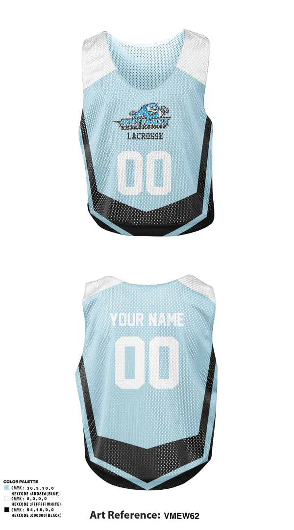 Mens Lacrosse Pinnie, Holy Family University Lacrosse, Women's Lacrosse, Teamtime, Team time, sublimation, custom sports apparel, team uniforms, spirit wear, spiritwear, sports uniforms, custom shirts, team store, custom team store, fundraiser sports, apparel fundraiser