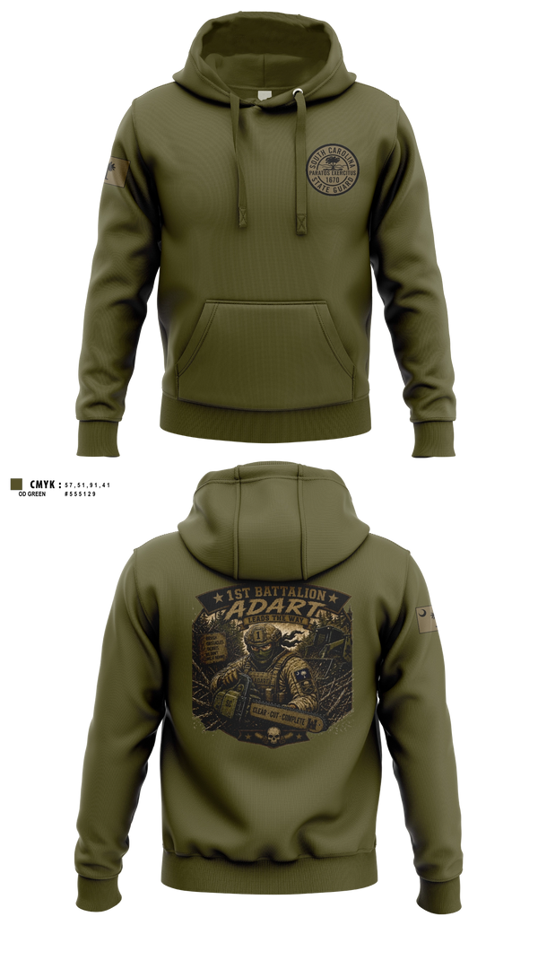 Hoodie, 1st Battalion, National Guard, Teamtime, Team time, sublimation, custom sports apparel, team uniforms, spirit wear, spiritwear, sports uniforms, custom shirts, team store, custom team store, fundraiser sports, apparel fundraiser