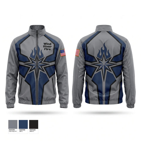 Windbreaker, Wind River Fire, Fire Department, Teamtime, Team time, sublimation, custom sports apparel, team uniforms, spirit wear, spiritwear, sports uniforms, custom shirts, team store, custom team store, fundraiser sports, apparel fundraiser