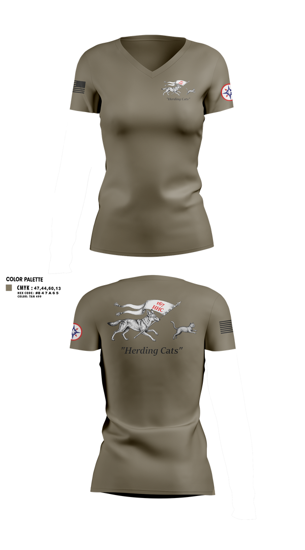 Womens Short Sleeve Vneck Shirt, 167th HHC, Army, Teamtime, Team time, sublimation, custom sports apparel, team uniforms, spirit wear, spiritwear, sports uniforms, custom shirts, team store, custom team store, fundraiser sports, apparel fundraiser