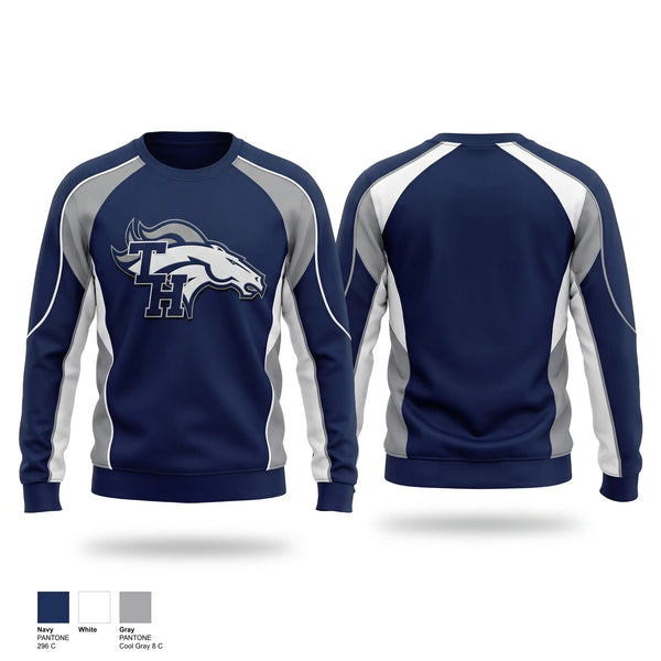 Crew Neck Sweatshirt, Mustangs, , Teamtime, Team time, sublimation, custom sports apparel, team uniforms, spirit wear, spiritwear, sports uniforms, custom shirts, team store, custom team store, fundraiser sports, apparel fundraiser
