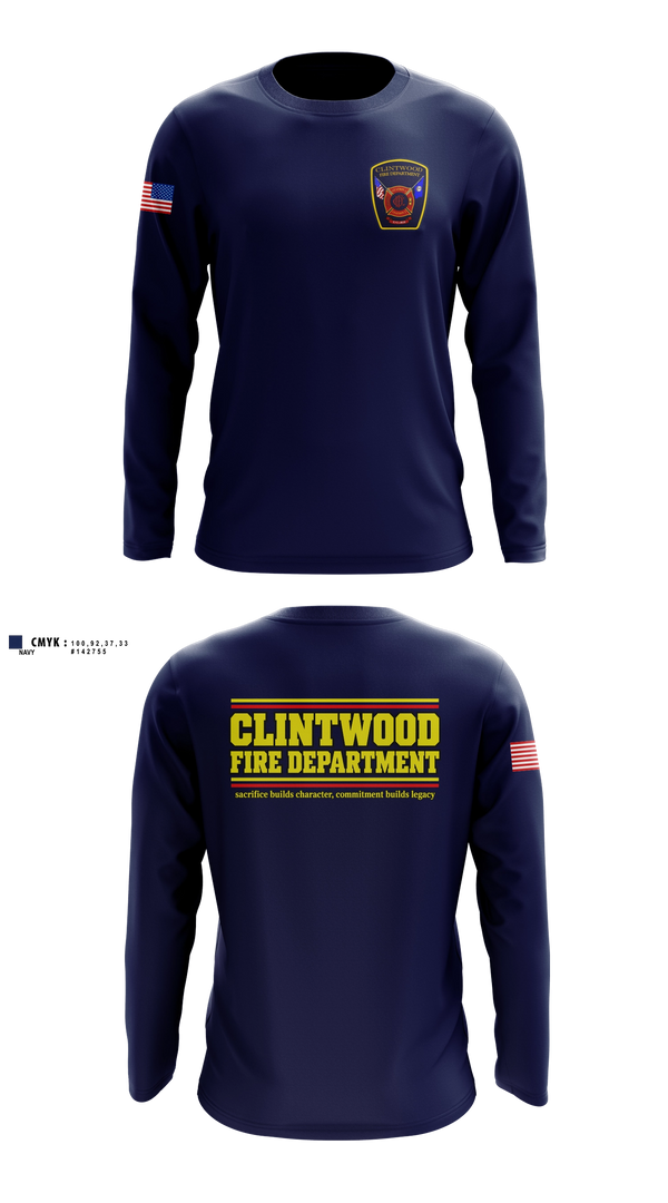 Long Sleeve Performance Shirt, Clintwood Fire Department, Fire Department, Teamtime, Team time, sublimation, custom sports apparel, team uniforms, spirit wear, spiritwear, sports uniforms, custom shirts, team store, custom team store, fundraiser sports, apparel fundraiser