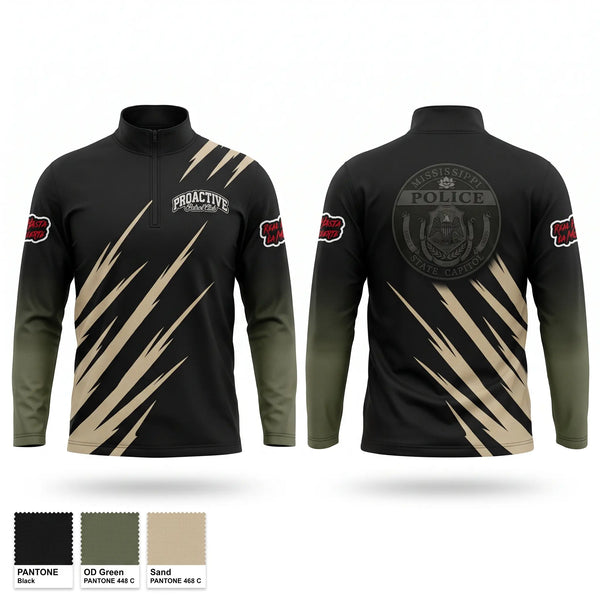 Quarter Zip Jacket, Proactive Patrol Club, Police, Teamtime, Team time, sublimation, custom sports apparel, team uniforms, spirit wear, spiritwear, sports uniforms, custom shirts, team store, custom team store, fundraiser sports, apparel fundraiser
