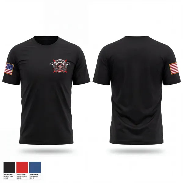 Old School Cotton Feel Shirt, Osage County Fire District #4, Fire Department, Teamtime, Team time, sublimation, custom sports apparel, team uniforms, spirit wear, spiritwear, sports uniforms, custom shirts, team store, custom team store, fundraiser sports, apparel fundraiser