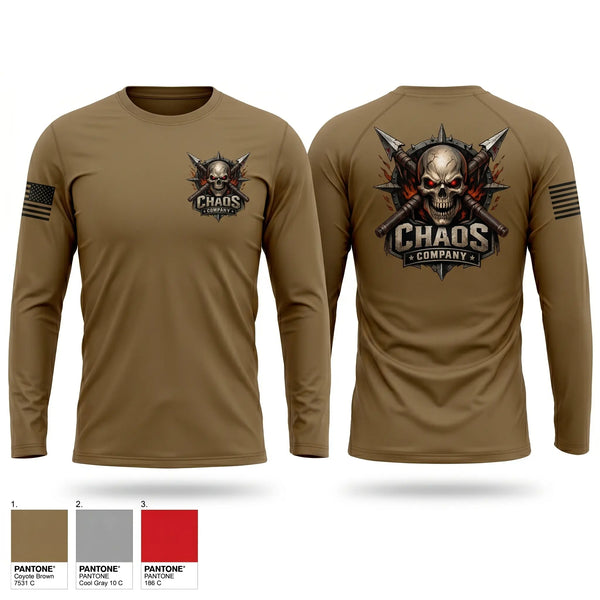 Long Sleeve Performance Shirt, Chaos Company, Army, Teamtime, Team time, sublimation, custom sports apparel, team uniforms, spirit wear, spiritwear, sports uniforms, custom shirts, team store, custom team store, fundraiser sports, apparel fundraiser