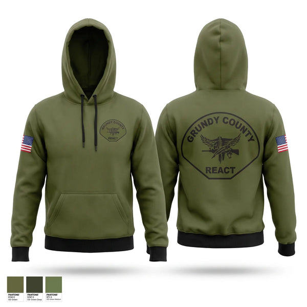 Hoodie, Grundy County REACT, Police, Teamtime, Team time, sublimation, custom sports apparel, team uniforms, spirit wear, spiritwear, sports uniforms, custom shirts, team store, custom team store, fundraiser sports, apparel fundraiser