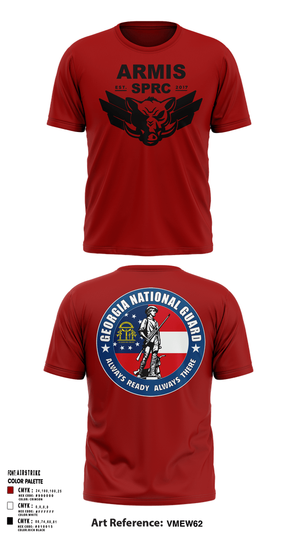 Short Sleeve Performance Shirt, Armis GANG, National Guard, Teamtime, Team time, sublimation, custom sports apparel, team uniforms, spirit wear, spiritwear, sports uniforms, custom shirts, team store, custom team store, fundraiser sports, apparel fundraiser