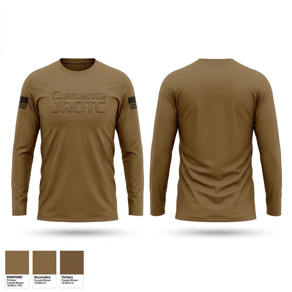 Long Sleeve Performance Shirt, Clemente JROTC, Army, Teamtime, Team time, sublimation, custom sports apparel, team uniforms, spirit wear, spiritwear, sports uniforms, custom shirts, team store, custom team store, fundraiser sports, apparel fundraiser
