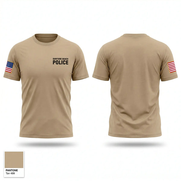 Old School Cotton Feel Shirt, Surfside Beach police, Police, Teamtime, Team time, sublimation, custom sports apparel, team uniforms, spirit wear, spiritwear, sports uniforms, custom shirts, team store, custom team store, fundraiser sports, apparel fundraiser