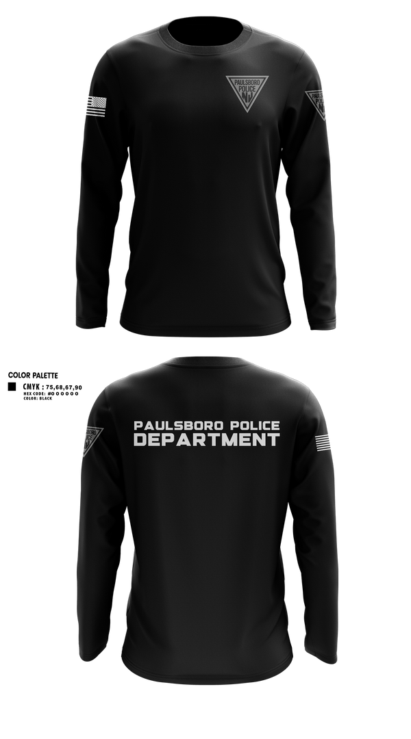 Long Sleeve Performance Shirt, Paulsboro Police Department, Police, Teamtime, Team time, sublimation, custom sports apparel, team uniforms, spirit wear, spiritwear, sports uniforms, custom shirts, team store, custom team store, fundraiser sports, apparel fundraiser