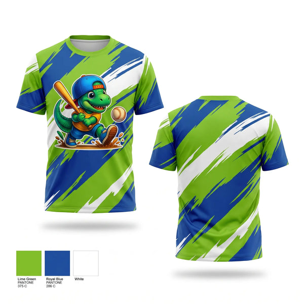Short Sleeve Performance Shirt, Dino Sluggers, Baseball, Teamtime, Team time, sublimation, custom sports apparel, team uniforms, spirit wear, spiritwear, sports uniforms, custom shirts, team store, custom team store, fundraiser sports, apparel fundraiser