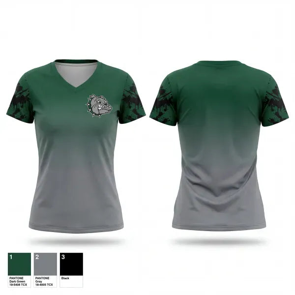 Womens Short Sleeve Vneck Shirt, Monroe-Gregg School District, Police, Teamtime, Team time, sublimation, custom sports apparel, team uniforms, spirit wear, spiritwear, sports uniforms, custom shirts, team store, custom team store, fundraiser sports, apparel fundraiser