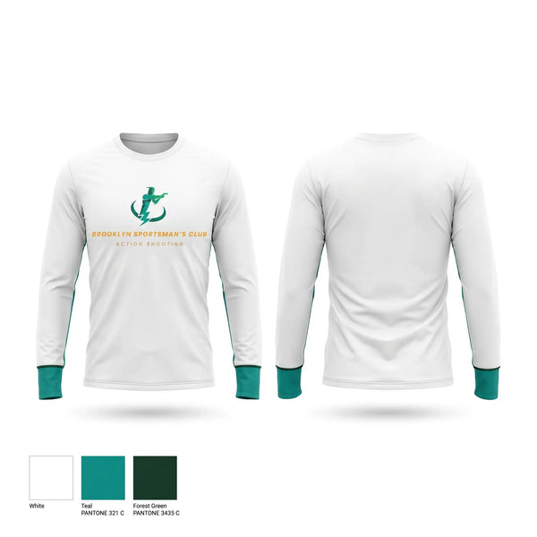 Long Sleeve Performance Shirt, Brooklyn Sportsman’s Club Action Shooting, , Teamtime, Team time, sublimation, custom sports apparel, team uniforms, spirit wear, spiritwear, sports uniforms, custom shirts, team store, custom team store, fundraiser sports, apparel fundraiser