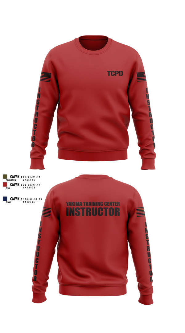 Crew Neck Sweatshirt, Yakima Training Center Police Department, Police, Teamtime, Team time, sublimation, custom sports apparel, team uniforms, spirit wear, spiritwear, sports uniforms, custom shirts, team store, custom team store, fundraiser sports, apparel fundraiser