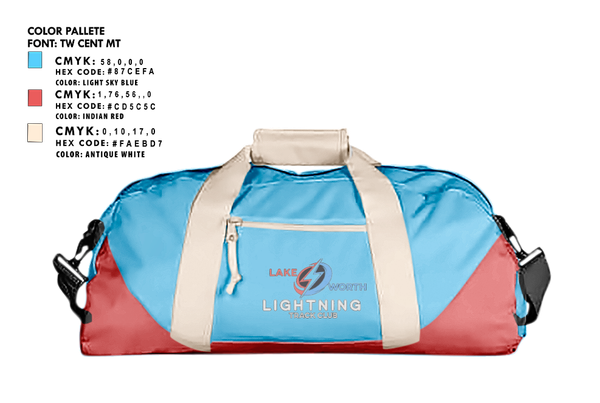 Duffle Bag, Lightning, Track & Field, Teamtime, Team time, sublimation, custom sports apparel, team uniforms, spirit wear, spiritwear, sports uniforms, custom shirts, team store, custom team store, fundraiser sports, apparel fundraiser