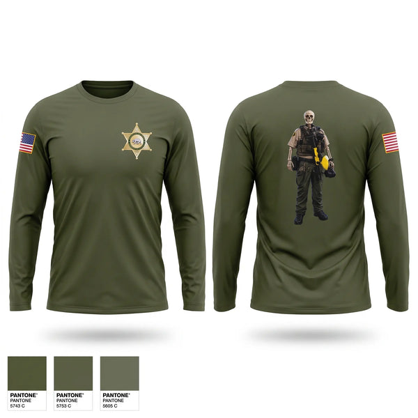 Long Sleeve Performance Shirt, Madera County Sheriff's Department, Police, Teamtime, Team time, sublimation, custom sports apparel, team uniforms, spirit wear, spiritwear, sports uniforms, custom shirts, team store, custom team store, fundraiser sports, apparel fundraiser