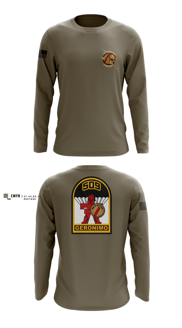 Long Sleeve Performance Shirt, 3-509th Parachute Infantry BN Able Nation, , Teamtime, Team time, sublimation, custom sports apparel, team uniforms, spirit wear, spiritwear, sports uniforms, custom shirts, team store, custom team store, fundraiser sports, apparel fundraiser