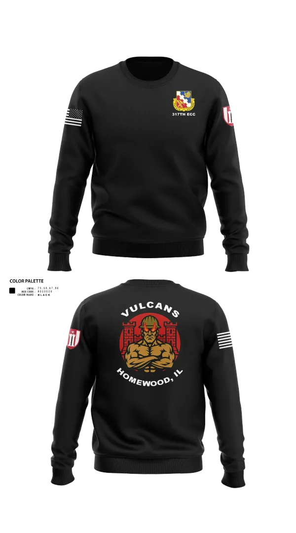 Crew Neck Sweatshirt, 317th ECC, Army, Teamtime, Team time, sublimation, custom sports apparel, team uniforms, spirit wear, spiritwear, sports uniforms, custom shirts, team store, custom team store, fundraiser sports, apparel fundraiser