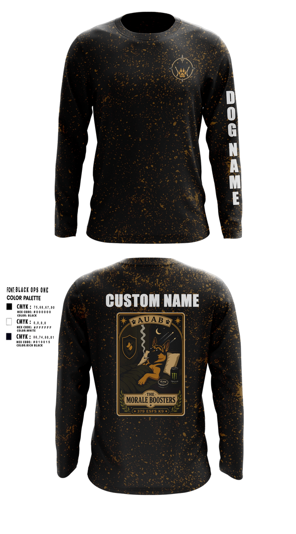 Long Sleeve Performance Shirt, 633 SFS K9, Air Force, Teamtime, Team time, sublimation, custom sports apparel, team uniforms, spirit wear, spiritwear, sports uniforms, custom shirts, team store, custom team store, fundraiser sports, apparel fundraiser