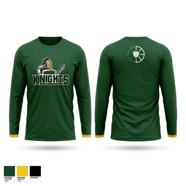 Long Sleeve Performance Shirt, Knights, Men's Basketball, Teamtime, Team time, sublimation, custom sports apparel, team uniforms, spirit wear, spiritwear, sports uniforms, custom shirts, team store, custom team store, fundraiser sports, apparel fundraiser