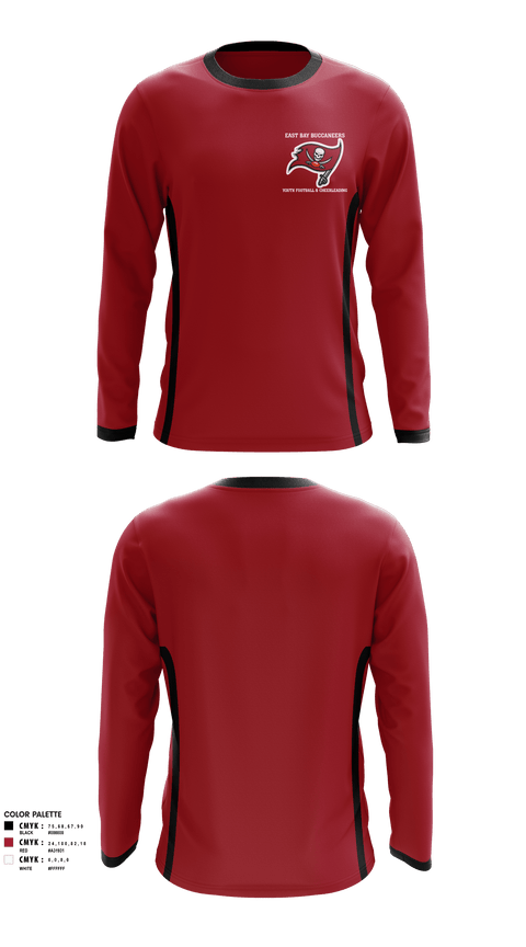 Long Sleeve Performance Shirt, East Bay Buccaneers Youth Football & Cheerleading, Football, Teamtime, Team time, sublimation, custom sports apparel, team uniforms, spirit wear, spiritwear, sports uniforms, custom shirts, team store, custom team store, fundraiser sports, apparel fundraiser