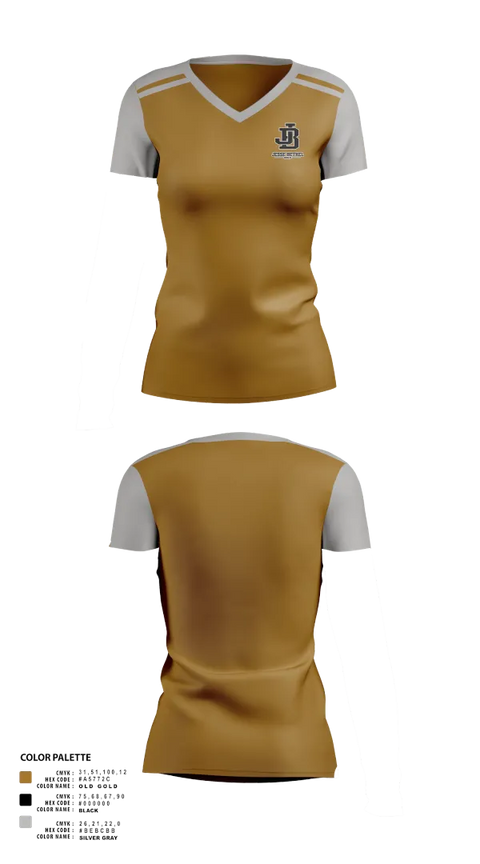 Womens Short Sleeve Vneck Shirt, Jesse Bethel High School, Golf, Teamtime, Team time, sublimation, custom sports apparel, team uniforms, spirit wear, spiritwear, sports uniforms, custom shirts, team store, custom team store, fundraiser sports, apparel fundraiser