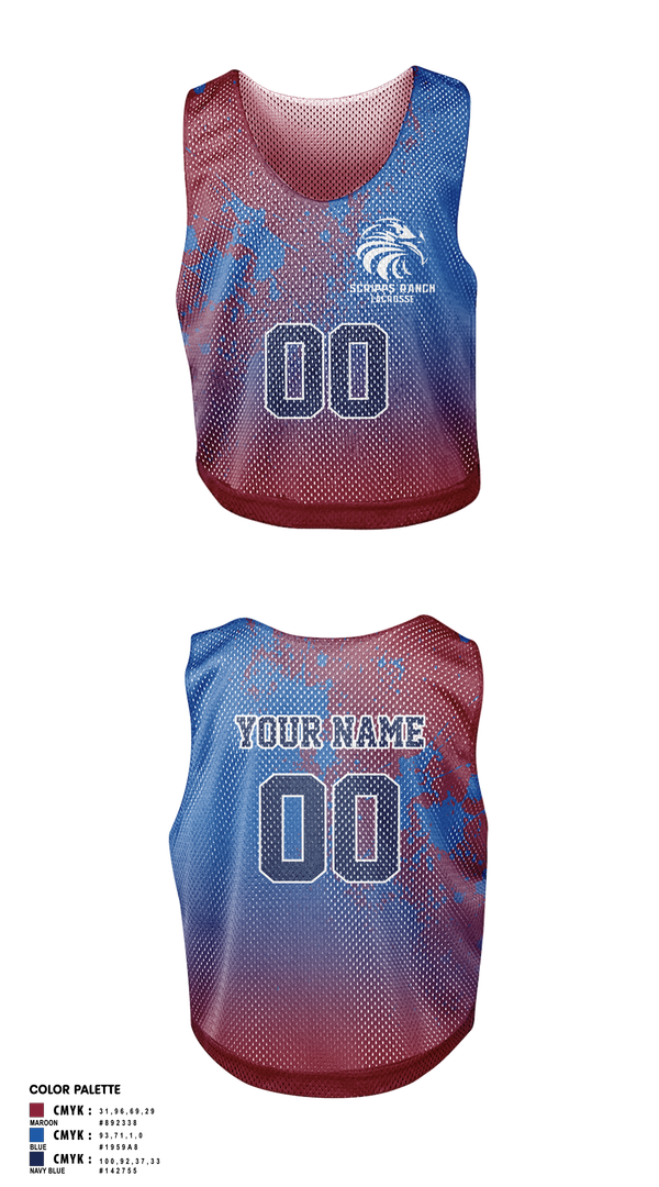 Mens Lacrosse Pinnie, Scripps Ranch Lacrosse, Men's Lacrosse, Teamtime, Team time, sublimation, custom sports apparel, team uniforms, spirit wear, spiritwear, sports uniforms, custom shirts, team store, custom team store, fundraiser sports, apparel fundraiser