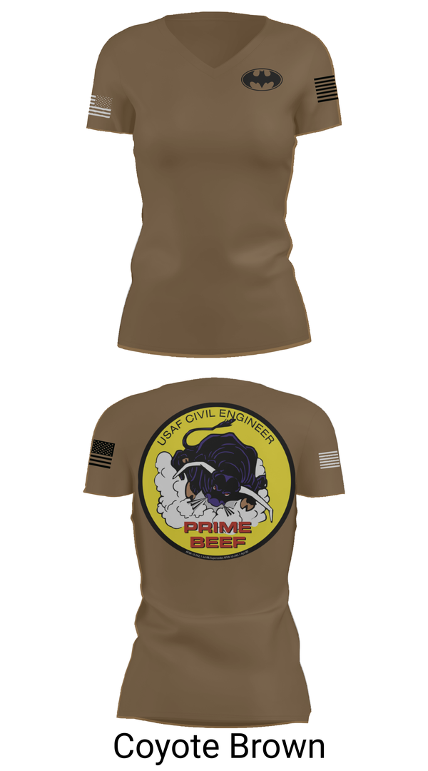 Womens Short Sleeve Vneck Shirt, 185th CES, Navy, Teamtime, Team time, sublimation, custom sports apparel, team uniforms, spirit wear, spiritwear, sports uniforms, custom shirts, team store, custom team store, fundraiser sports, apparel fundraiser