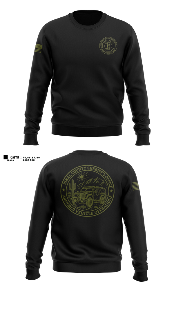 Crew Neck Sweatshirt, PCSO AVO, Police, Teamtime, Team time, sublimation, custom sports apparel, team uniforms, spirit wear, spiritwear, sports uniforms, custom shirts, team store, custom team store, fundraiser sports, apparel fundraiser