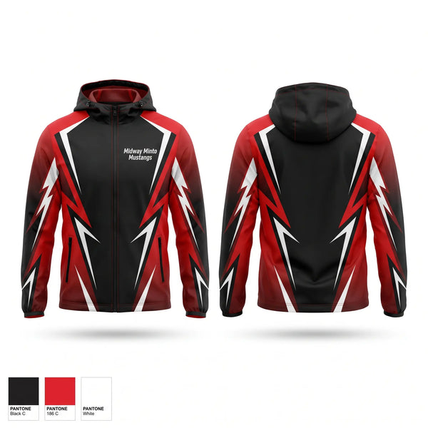 Windbreaker, Midway Minto Mustangs, Baseball, Teamtime, Team time, sublimation, custom sports apparel, team uniforms, spirit wear, spiritwear, sports uniforms, custom shirts, team store, custom team store, fundraiser sports, apparel fundraiser