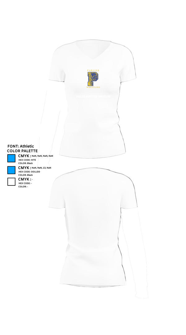 Womens Short Sleeve Vneck Shirt, Parlier Panthers Wrestling, Wrestling, Teamtime, Team time, sublimation, custom sports apparel, team uniforms, spirit wear, spiritwear, sports uniforms, custom shirts, team store, custom team store, fundraiser sports, apparel fundraiser