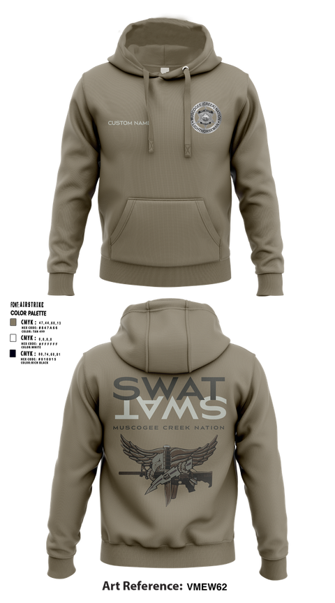 Hoodie, Muscogee Creek Nation SWAT, , Teamtime, Team time, sublimation, custom sports apparel, team uniforms, spirit wear, spiritwear, sports uniforms, custom shirts, team store, custom team store, fundraiser sports, apparel fundraiser