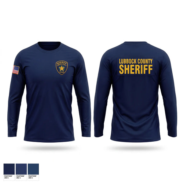 Long Sleeve Performance Shirt, Lubbock County Sheriff’s Office, Police, Teamtime, Team time, sublimation, custom sports apparel, team uniforms, spirit wear, spiritwear, sports uniforms, custom shirts, team store, custom team store, fundraiser sports, apparel fundraiser