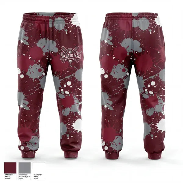 Sweatpants, Orchard Park Quakers, Baseball, Teamtime, Team time, sublimation, custom sports apparel, team uniforms, spirit wear, spiritwear, sports uniforms, custom shirts, team store, custom team store, fundraiser sports, apparel fundraiser