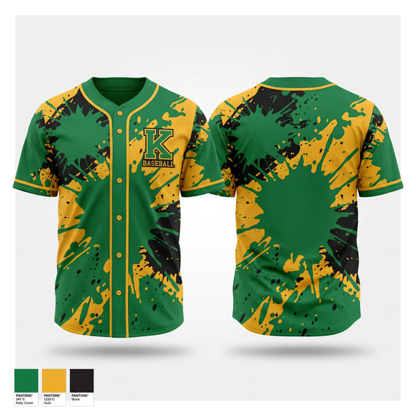 Full Button Baseball Jersey, Kennedy High School, Baseball, Teamtime, Team time, sublimation, custom sports apparel, team uniforms, spirit wear, spiritwear, sports uniforms, custom shirts, team store, custom team store, fundraiser sports, apparel fundraiser