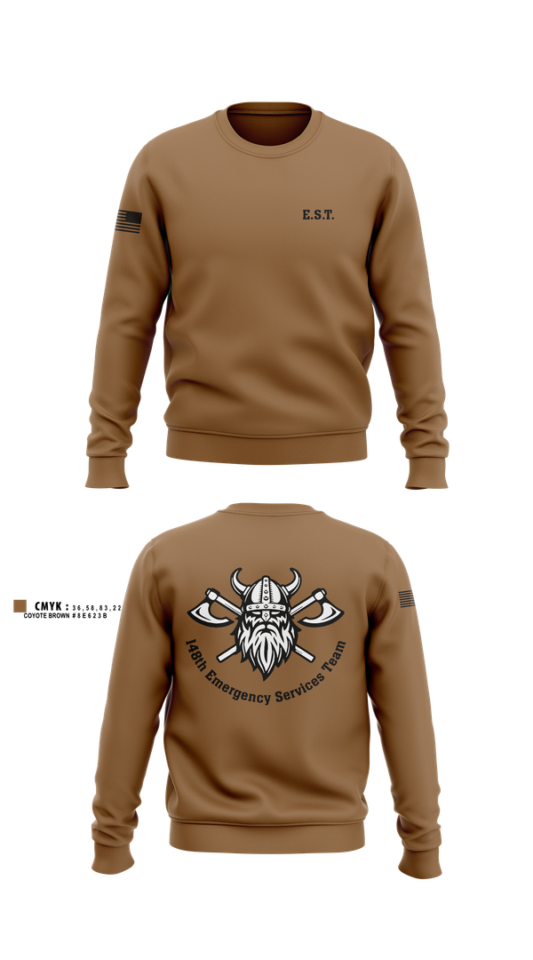 Crew Neck Sweatshirt, 148th E.S.T., Police, Teamtime, Team time, sublimation, custom sports apparel, team uniforms, spirit wear, spiritwear, sports uniforms, custom shirts, team store, custom team store, fundraiser sports, apparel fundraiser