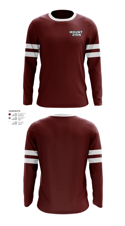 Long Sleeve Performance Shirt, Mount Zion, Men's Basketball, Teamtime, Team time, sublimation, custom sports apparel, team uniforms, spirit wear, spiritwear, sports uniforms, custom shirts, team store, custom team store, fundraiser sports, apparel fundraiser