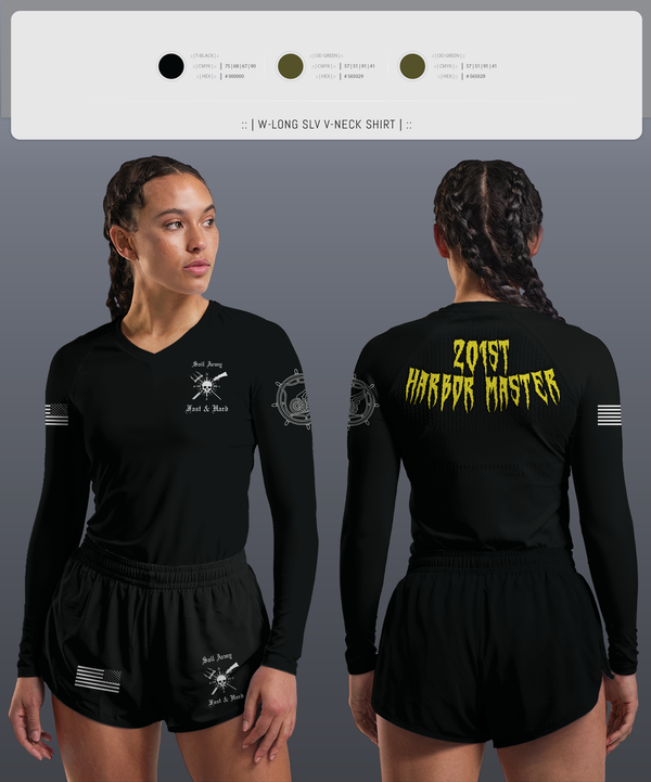 Womens Long Sleeve Vneck Shirt, , Army, Teamtime, Team time, sublimation, custom sports apparel, team uniforms, spirit wear, spiritwear, sports uniforms, custom shirts, team store, custom team store, fundraiser sports, apparel fundraiser