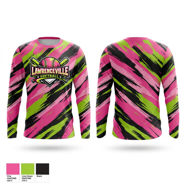 Long Sleeve Performance Shirt, Lawrenceville, Softball, Teamtime, Team time, sublimation, custom sports apparel, team uniforms, spirit wear, spiritwear, sports uniforms, custom shirts, team store, custom team store, fundraiser sports, apparel fundraiser