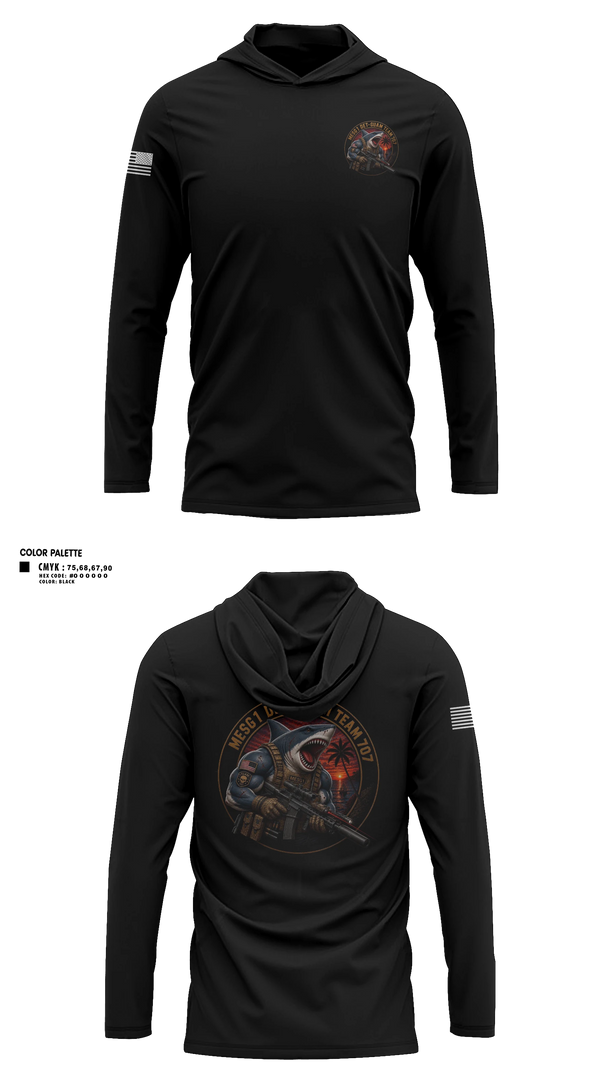 Long Sleeve Performance Shirt with hood, MESG1 DET-GUAM COMMAND SHIRT, Navy, Teamtime, Team time, sublimation, custom sports apparel, team uniforms, spirit wear, spiritwear, sports uniforms, custom shirts, team store, custom team store, fundraiser sports, apparel fundraiser